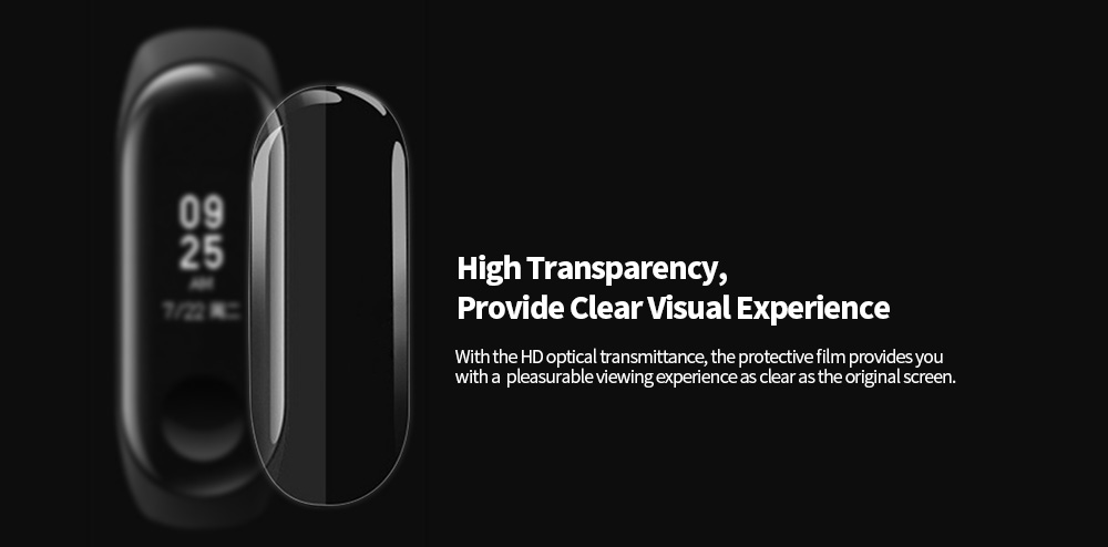 TPU Soft High Definition Screen Protector Explosion-proof Protective Film for Xiaomi Mi Band 3 2PCS